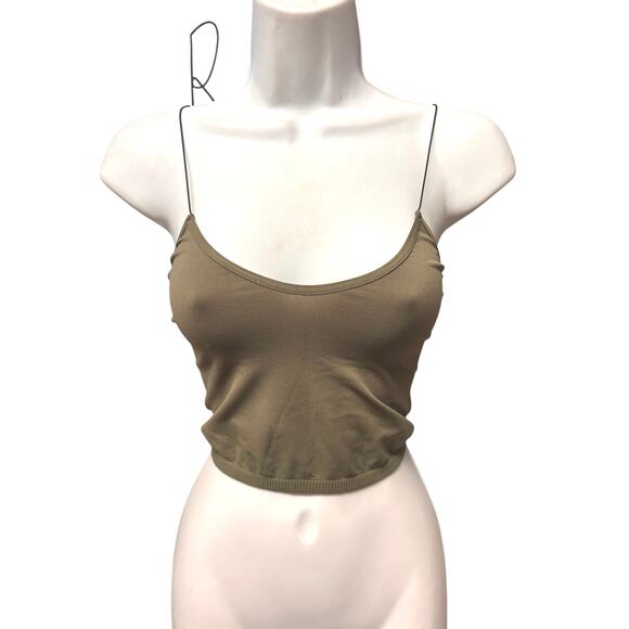 Free People Intimately Skinny Strap Seamless Brami in military green XS/S - Picture 3 of 6